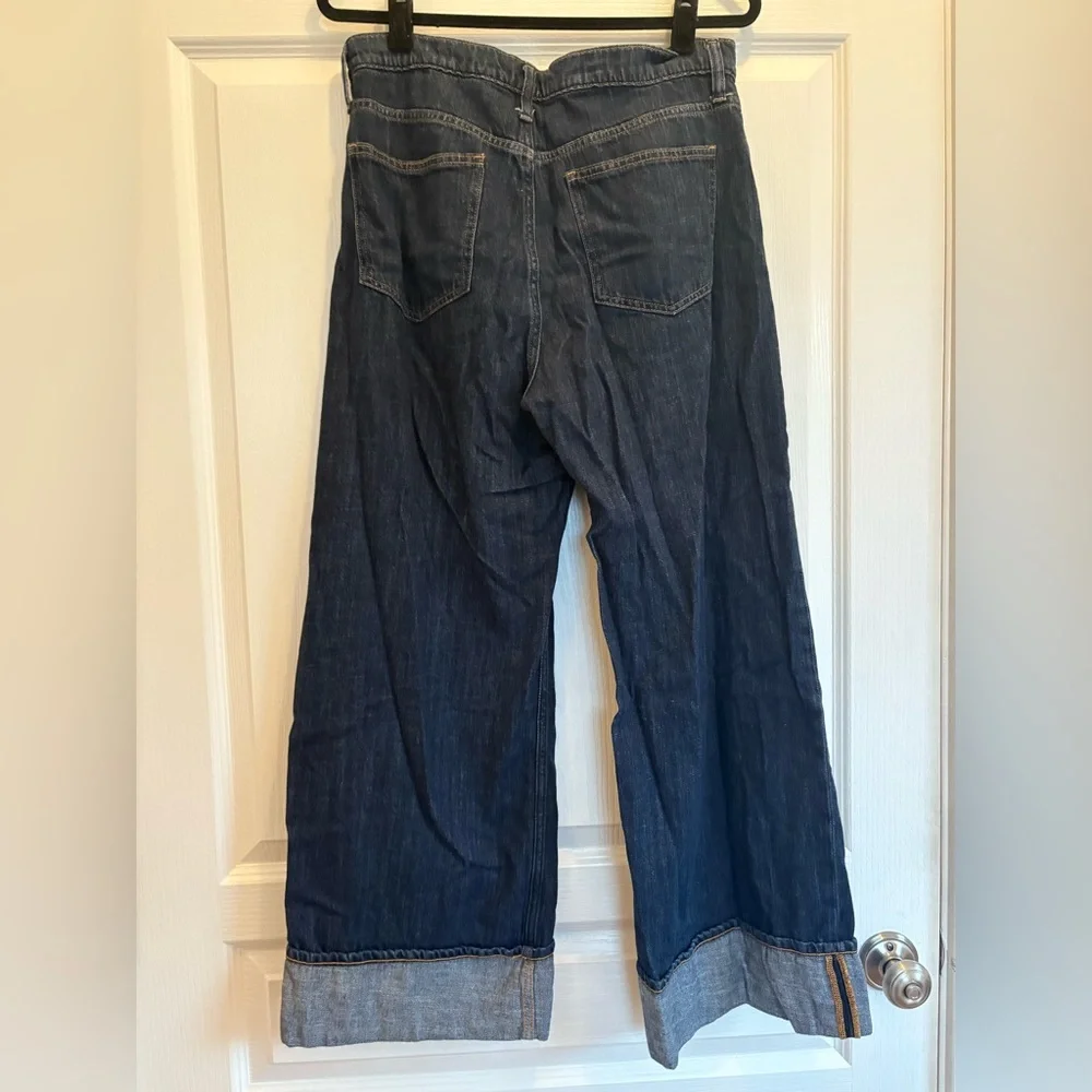 GAP Indigo Wide-Leg Cuffed Jeans - Picture 4 of 4